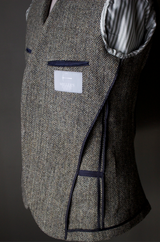 Unstructured Herringbone Tweed Sportcoat