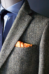 Unstructured Herringbone Tweed Sportcoat