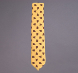Printed Foxhead Tie on Wool Challis