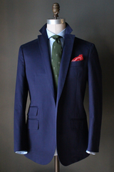 Unstructured Navy Cotton Sport Coat