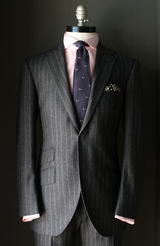 Charcoal Flannel Chalk Stripe Suit