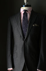 Charcoal Flannel Chalk Stripe Suit