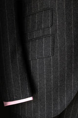 Charcoal Flannel Chalk Stripe Suit