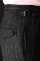 Charcoal Flannel Chalk Stripe Suit