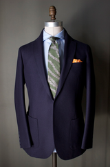 Unstructured Navy Flannel Sportcoat