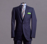 Char-Navy Worsted Suit