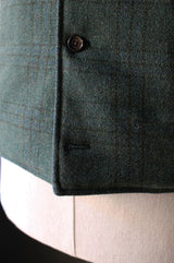 Forest Green Plaid Tweed Vest