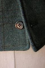 Forest Green Plaid Tweed Vest
