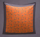 Oversize Reversible Pick Axe Silk Scarf